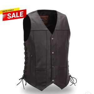 FIRST MANUFACTURING TOP BILLER Motorcycle leather VEST